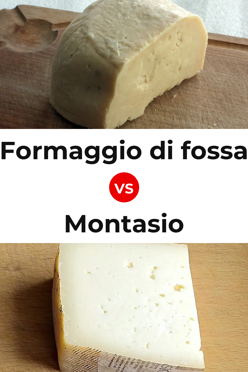Formaggio di fossa Cheese vs Montasio Cheese Pinterest comparison