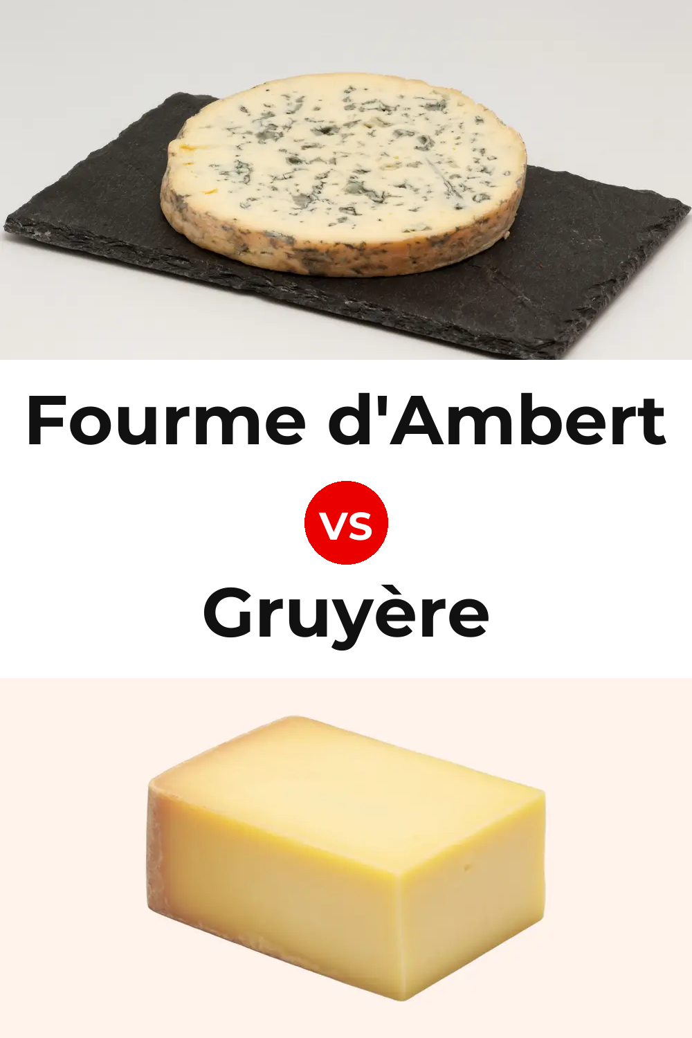 Fourme d'Ambert Cheese vs Gruyère Cheese Pinterest comparison