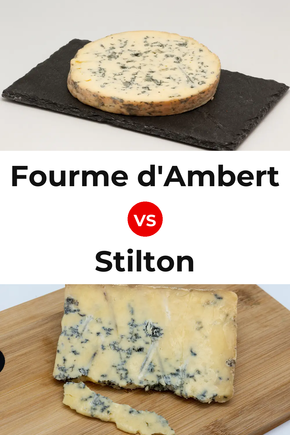 Fourme d'Ambert Cheese vs Stilton Cheese Pinterest comparison