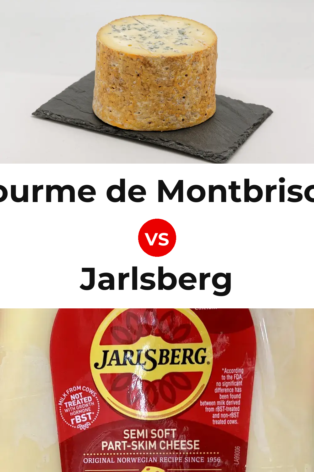 Fourme de Montbrison Cheese vs Jarlsberg Cheese Pinterest comparison