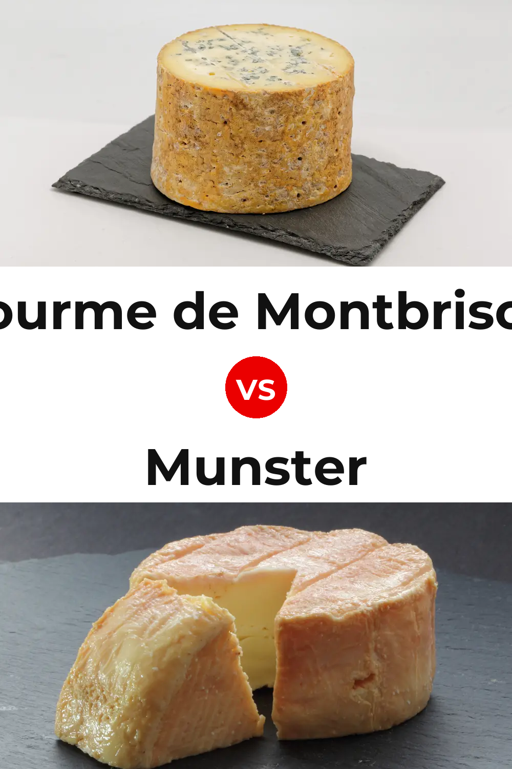 Fourme de Montbrison Cheese vs Munster Cheese Pinterest comparison