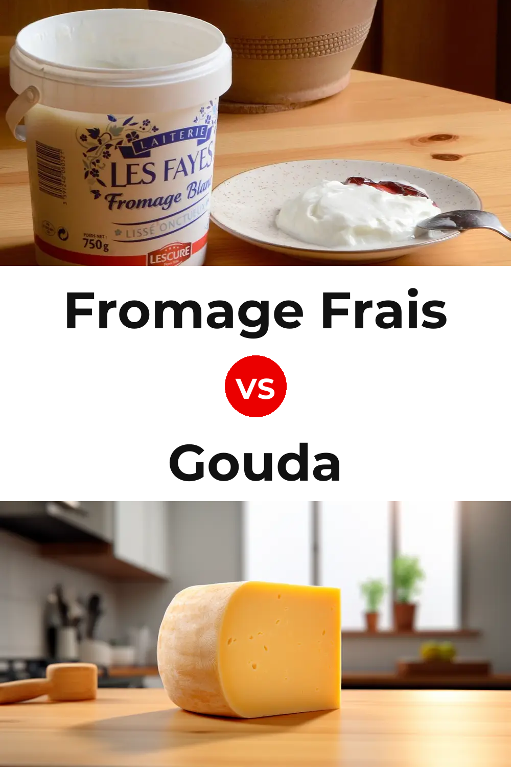 Fromage Frais Cheese vs Gouda Cheese Pinterest comparison