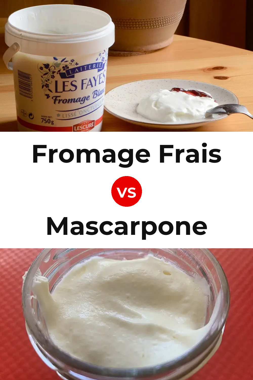 Fromage Frais Cheese vs Mascarpone Cheese Pinterest comparison