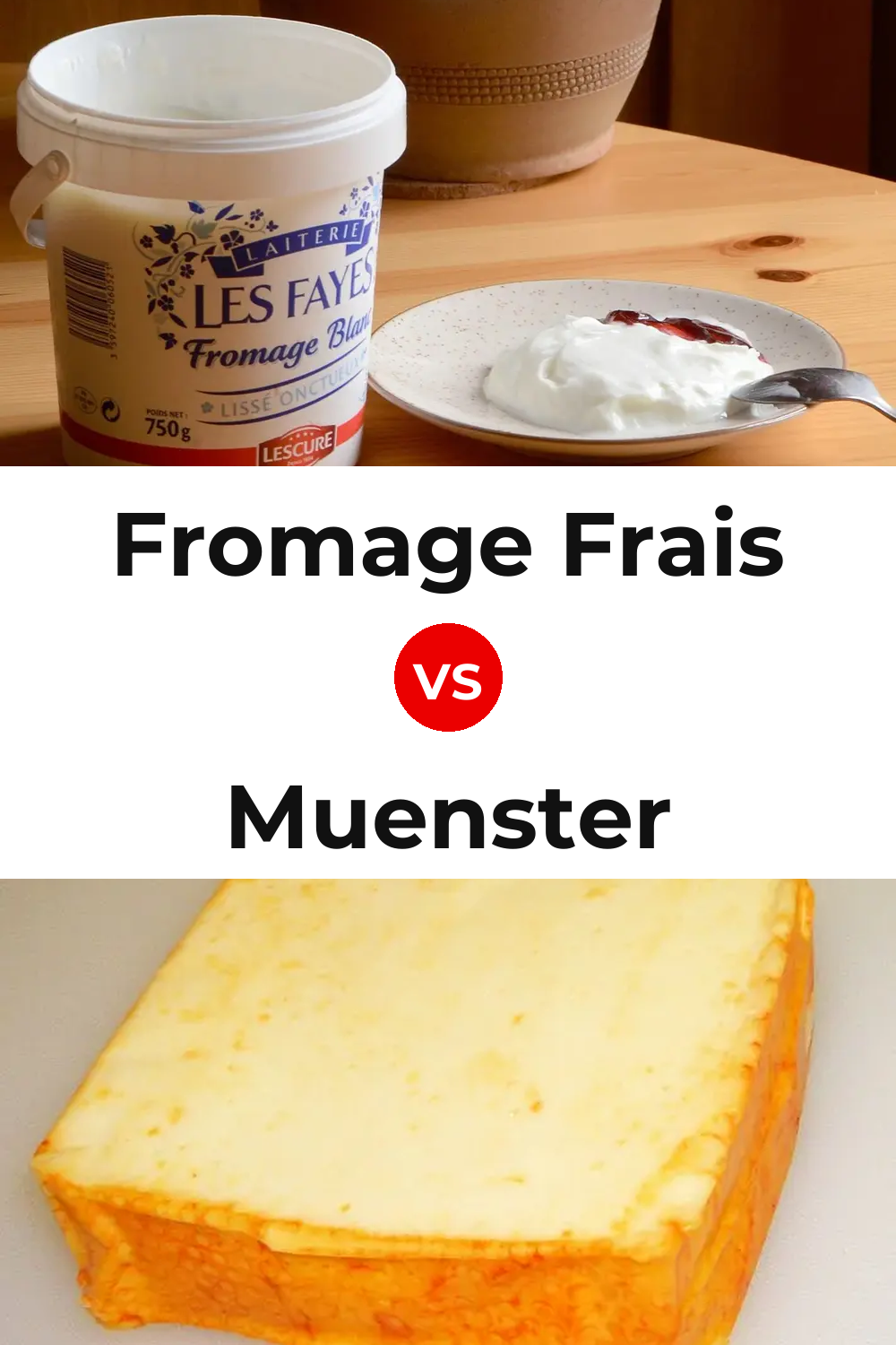 Fromage Frais Cheese vs Muenster Cheese Pinterest comparison