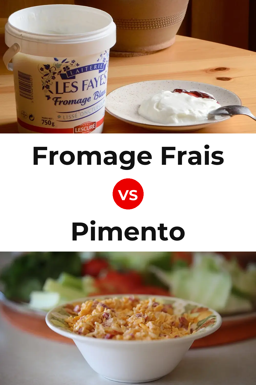 Fromage Frais Cheese vs Pimento Cheese Pinterest comparison