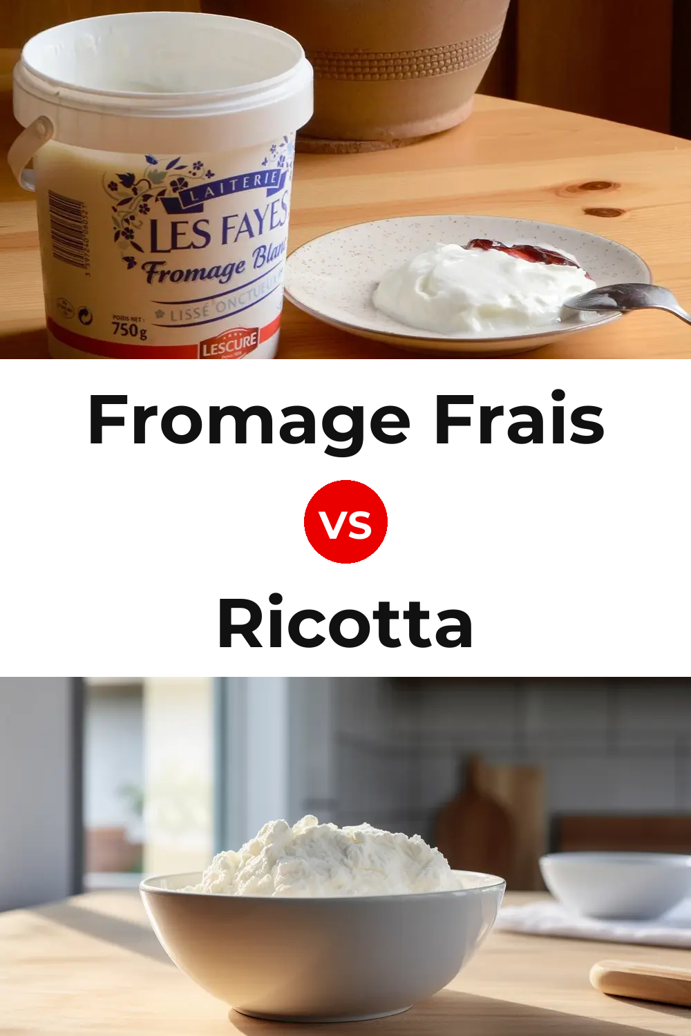 Fromage Frais Cheese vs Ricotta Cheese Pinterest comparison