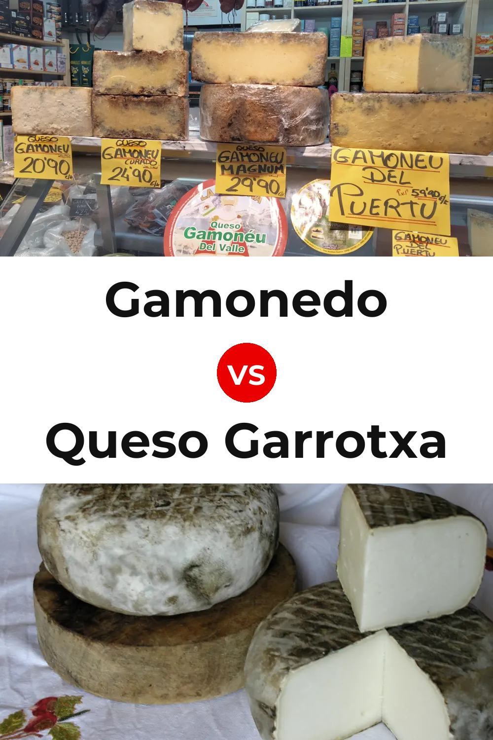 Gamonedo Cheese vs Queso Garrotxa Pinterest comparison