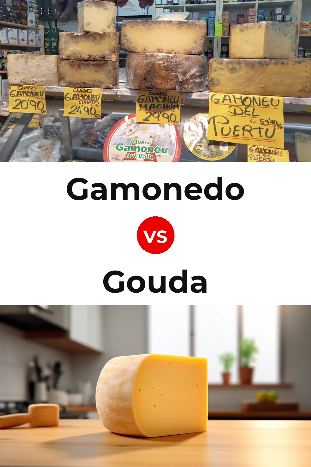 Gamonedo Cheese vs Gouda Cheese Pinterest comparison