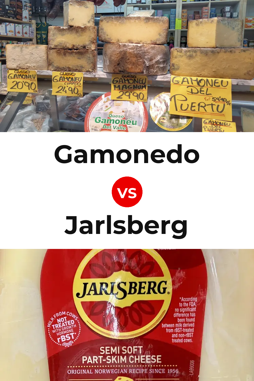 Gamonedo Cheese vs Jarlsberg Cheese Pinterest comparison