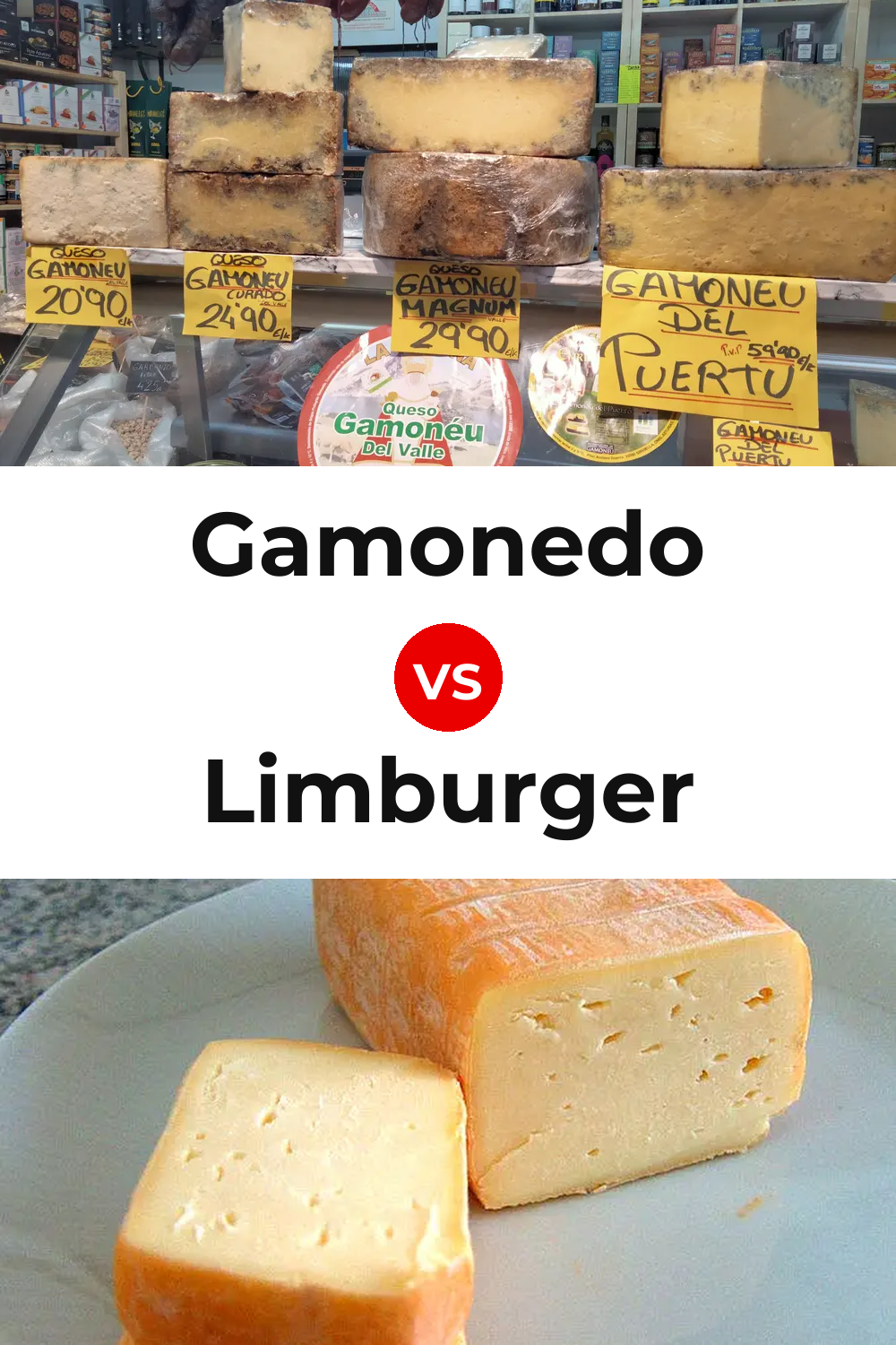 Gamonedo Cheese vs Limburger Cheese Pinterest comparison