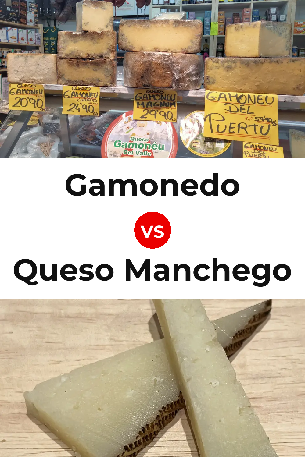 Gamonedo Cheese vs Queso Manchego Pinterest comparison