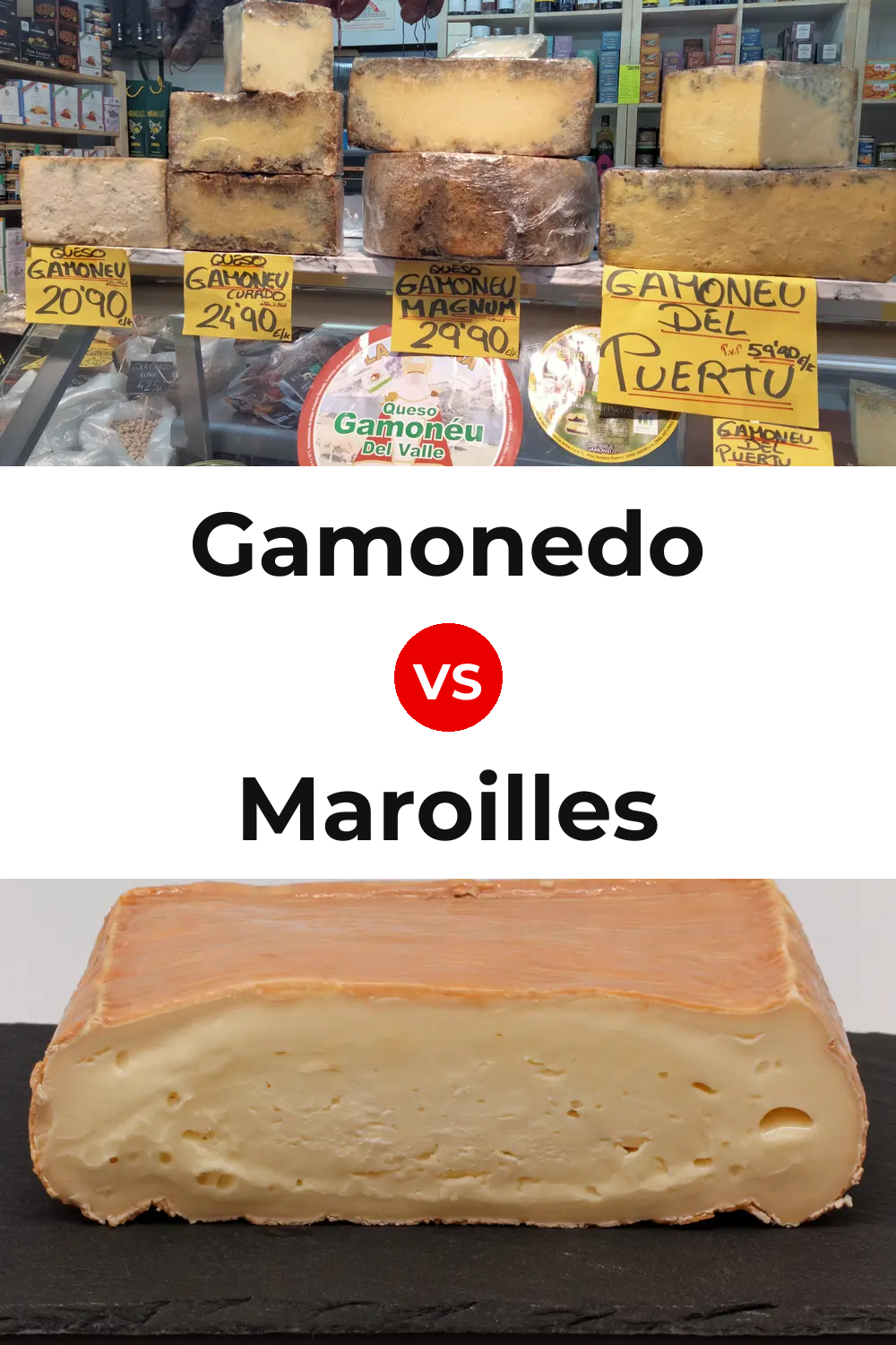 Gamonedo Cheese vs Maroilles Cheese Pinterest comparison