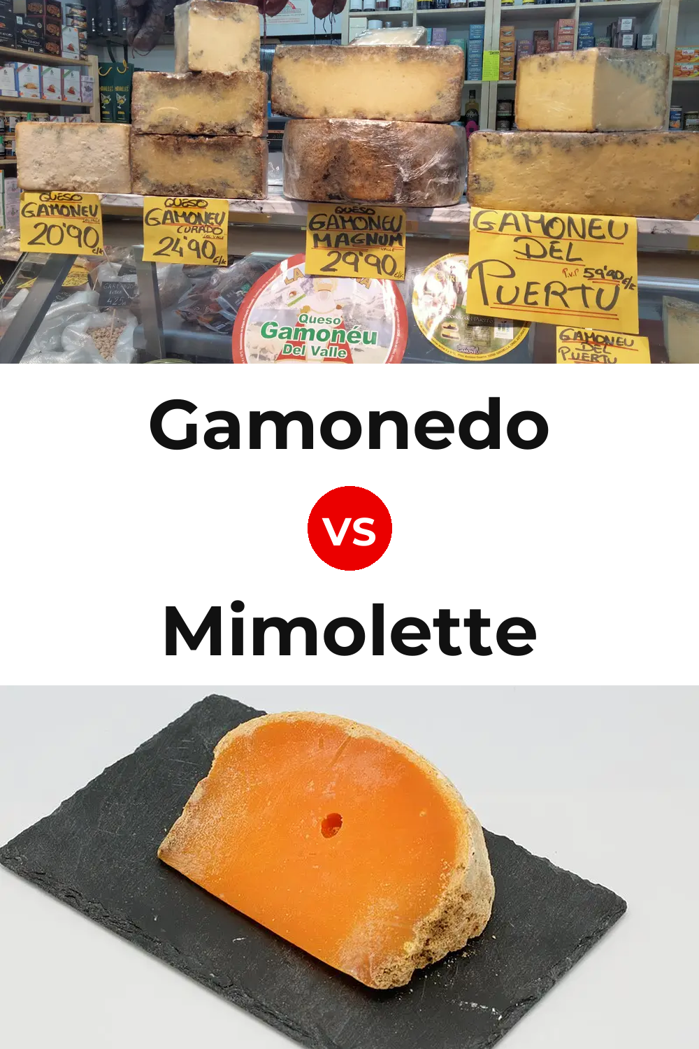 Gamonedo Cheese vs Mimolette Cheese Pinterest comparison