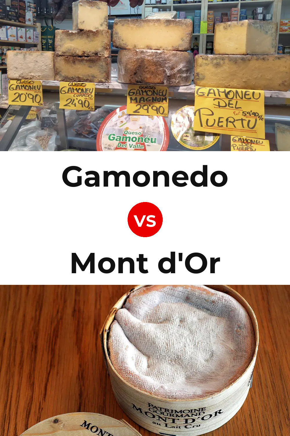 Gamonedo Cheese vs Mont d'Or Cheese Pinterest comparison