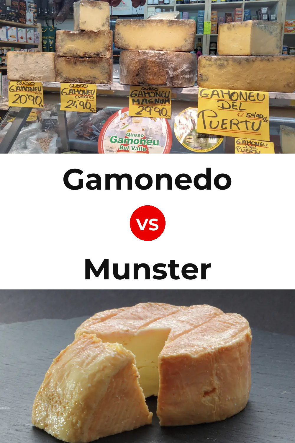 Gamonedo Cheese vs Munster Cheese Pinterest comparison