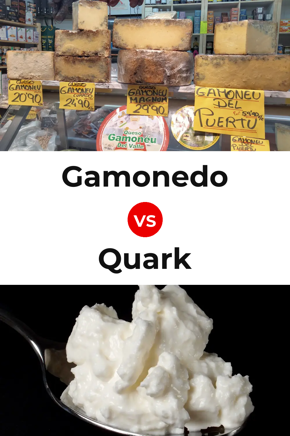 Gamonedo Cheese vs Quark Cheese Pinterest comparison
