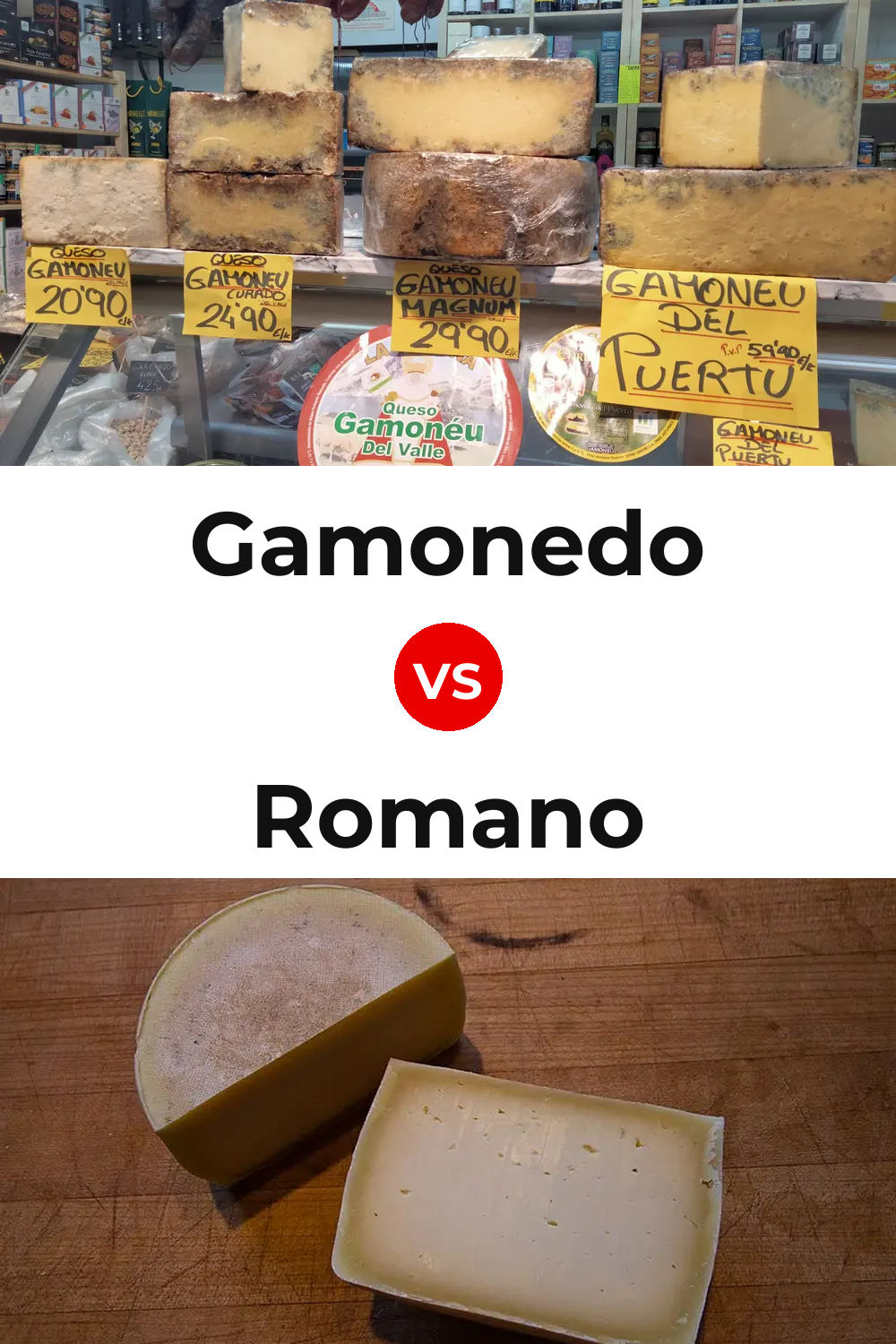 Gamonedo Cheese vs Romano Cheese Pinterest comparison