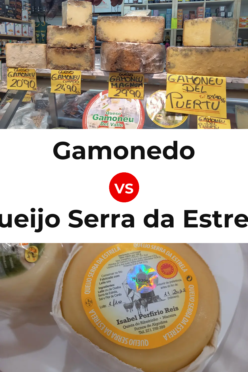Gamonedo Cheese vs Queijo Serra da Estrela Pinterest comparison