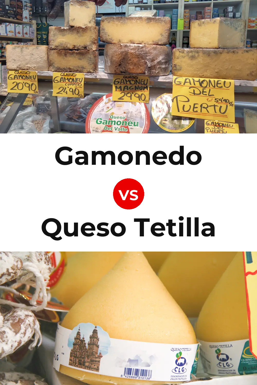 Gamonedo Cheese vs Queso Tetilla Pinterest comparison