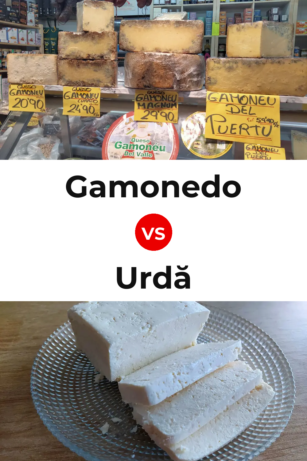 Gamonedo Cheese vs Urdă Cheese Pinterest comparison