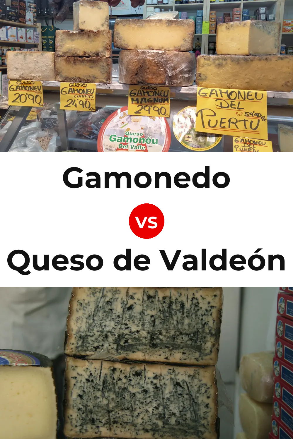 Gamonedo Cheese vs Queso de Valdeón Pinterest comparison