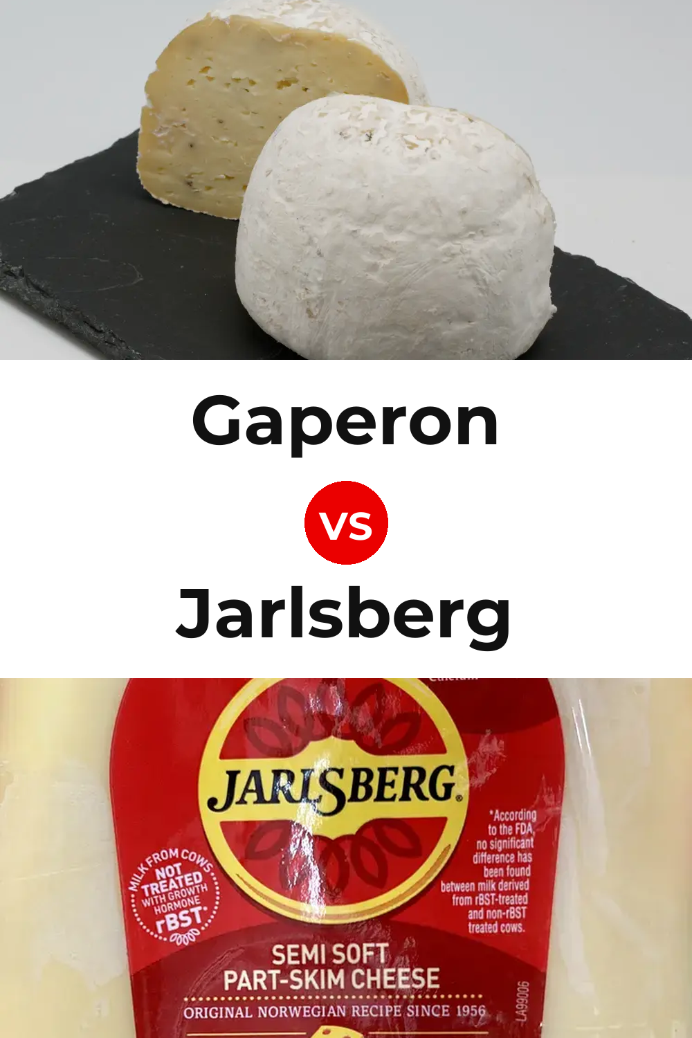 Gaperon Cheese vs Jarlsberg Cheese Pinterest comparison