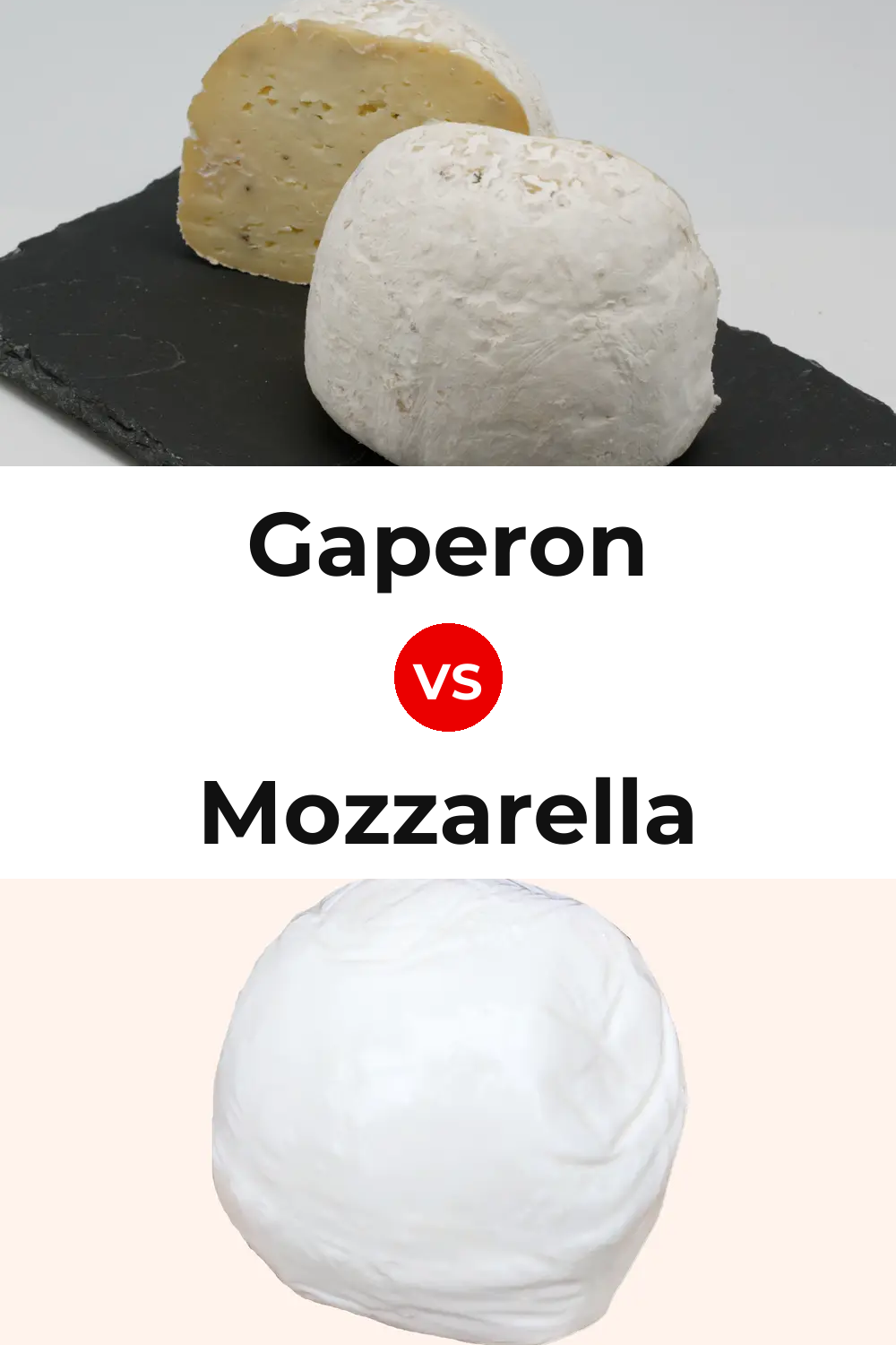 Gaperon Cheese vs Mozzarella Cheese Pinterest comparison