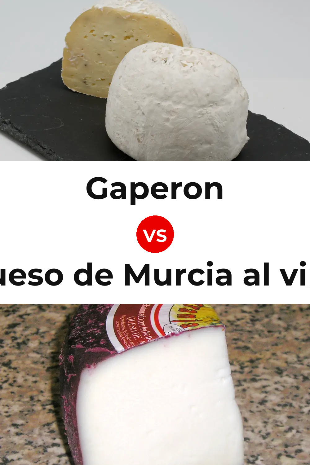 Gaperon Cheese vs Queso de Murcia al vino Pinterest comparison