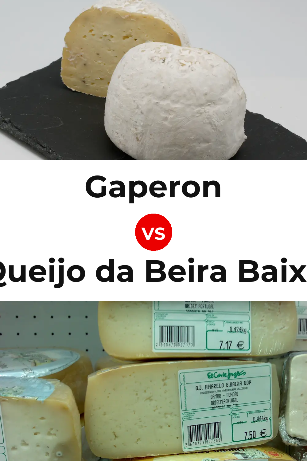 Gaperon Cheese vs Queijo da Beira Baixa Pinterest comparison