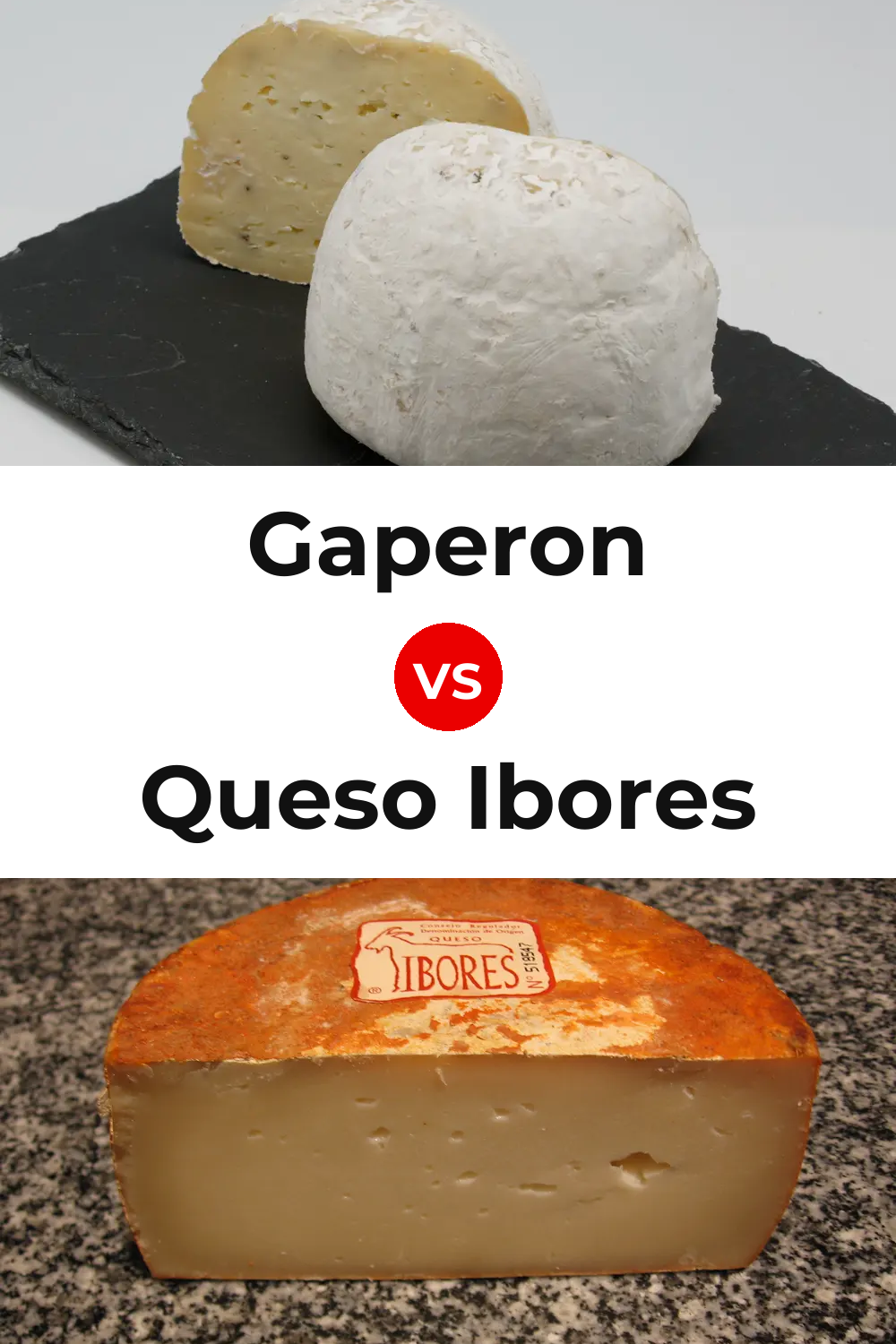 Gaperon Cheese vs Queso Ibores Pinterest comparison