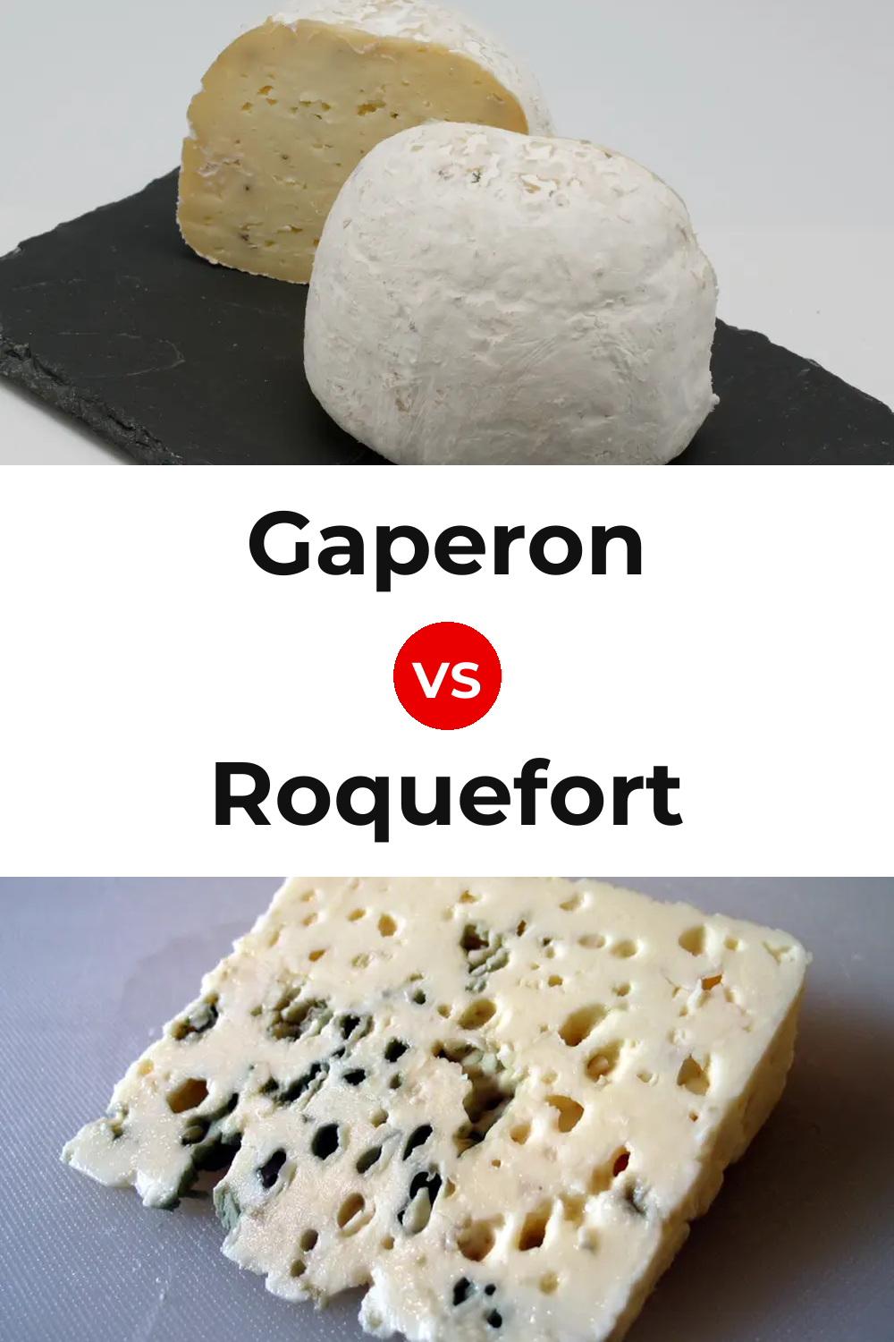Gaperon Cheese vs Roquefort Cheese Pinterest comparison