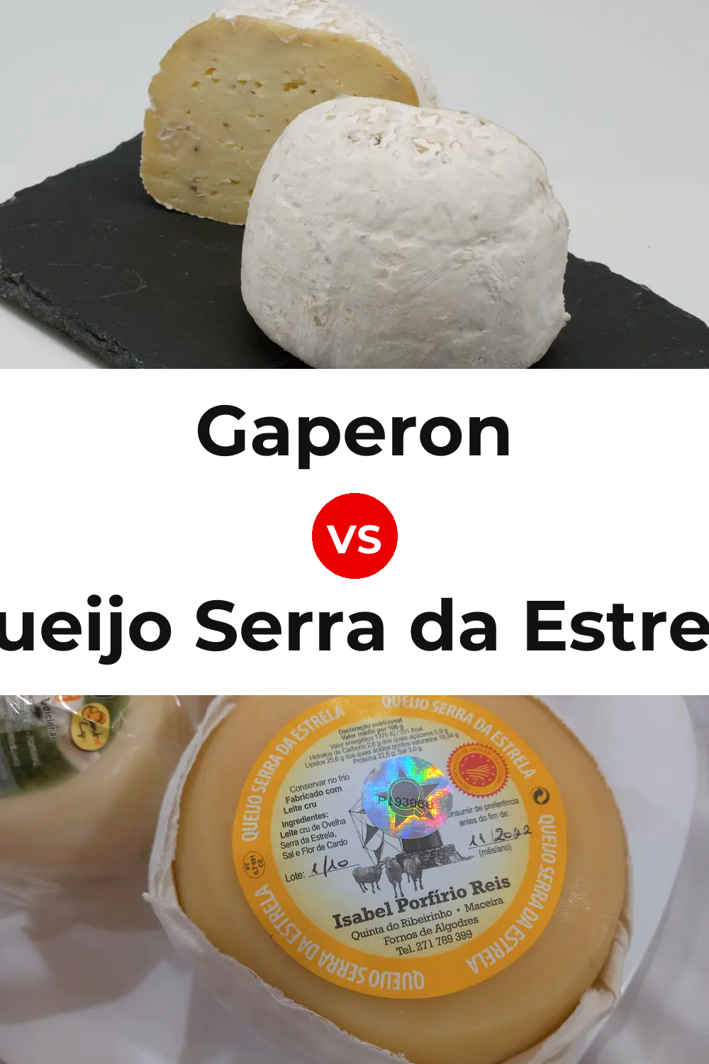 Gaperon Cheese vs Queijo Serra da Estrela Pinterest comparison