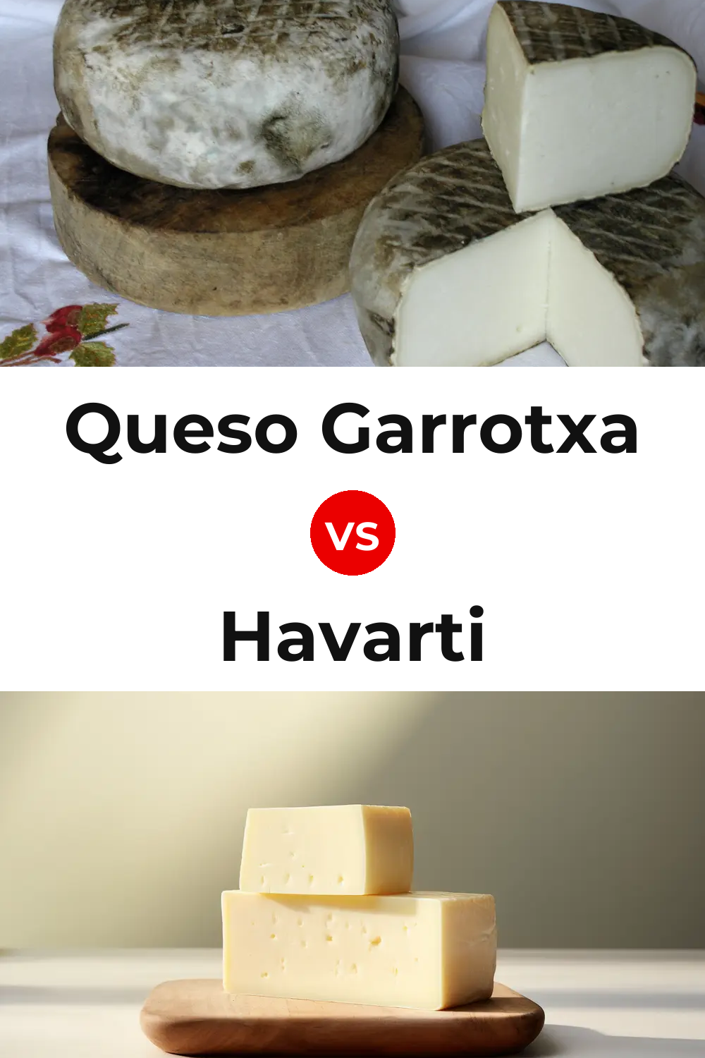 Queso Garrotxa vs Havarti Cheese Pinterest comparison