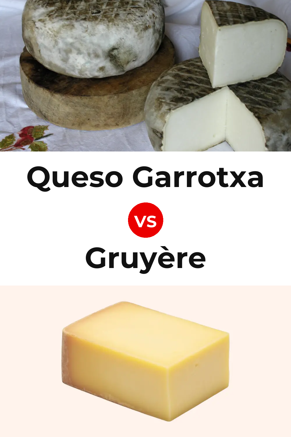 Queso Garrotxa vs Gruyère Cheese Pinterest comparison