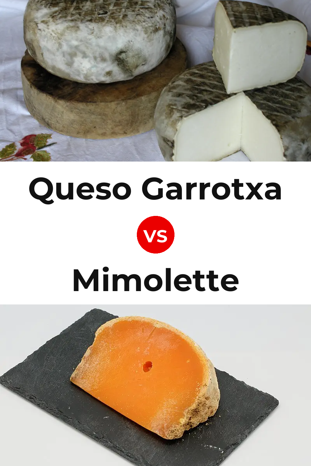 Queso Garrotxa vs Mimolette Cheese Pinterest comparison