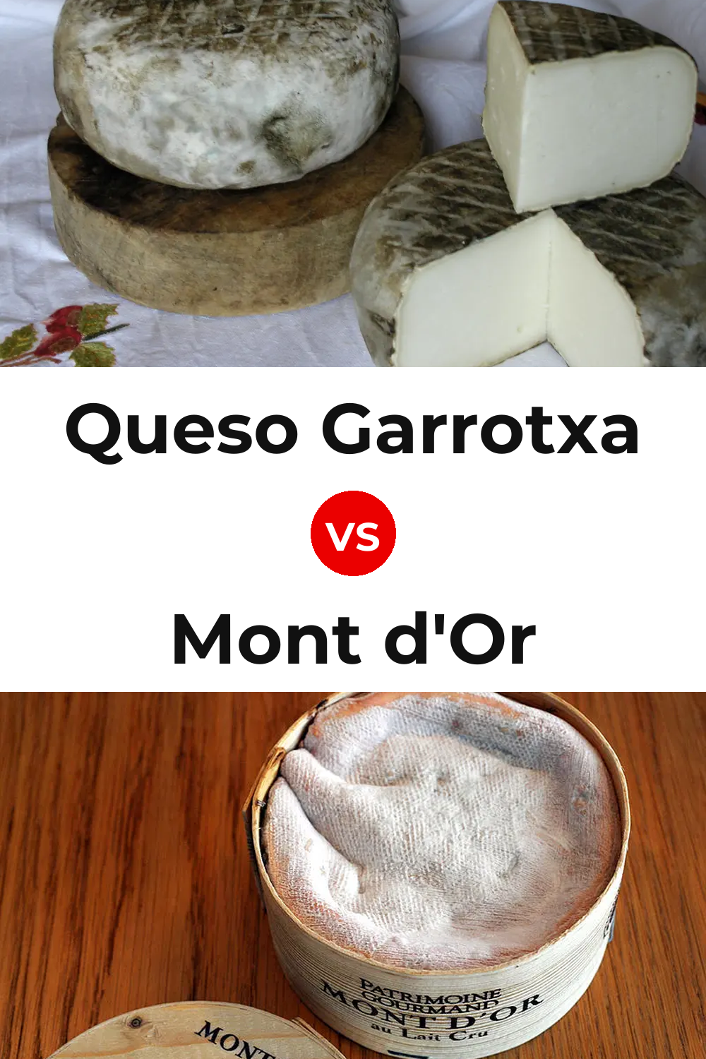 Queso Garrotxa vs Mont d'Or Cheese Pinterest comparison