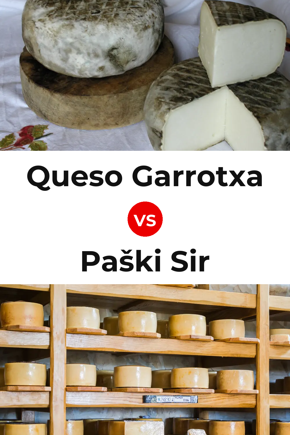 Queso Garrotxa vs Paški Sir Cheese Pinterest comparison