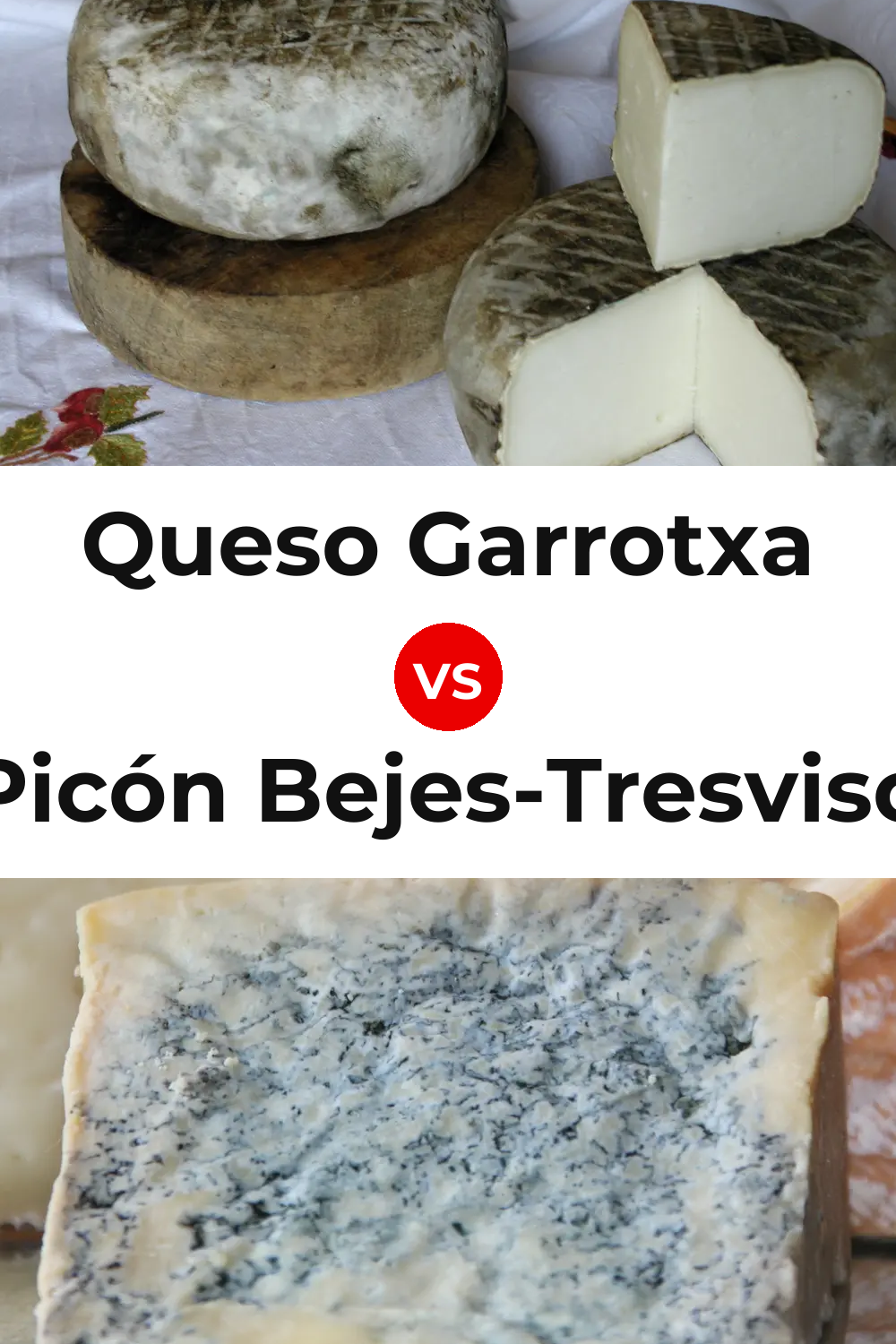 Queso Garrotxa vs Picón Bejes-Tresviso Cheese Pinterest comparison