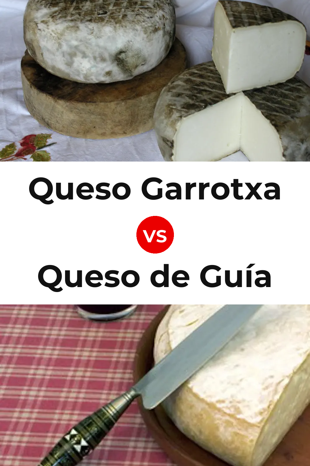Queso Garrotxa vs Queso de Guía Pinterest comparison
