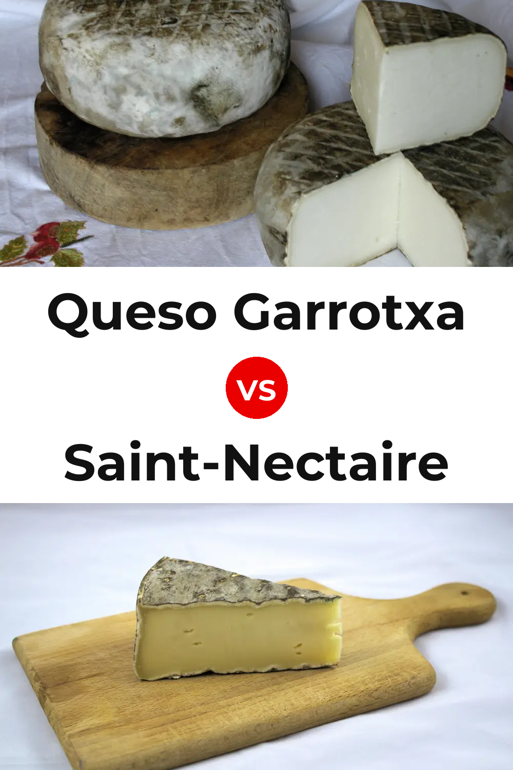 Queso Garrotxa vs Saint-Nectaire Cheese Pinterest comparison