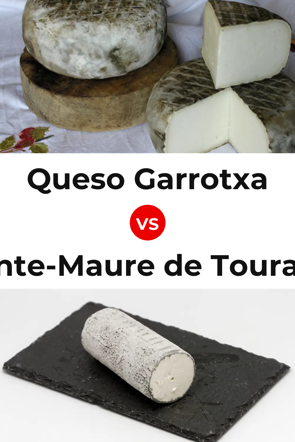 Queso Garrotxa vs Sainte-Maure de Touraine Cheese Pinterest comparison