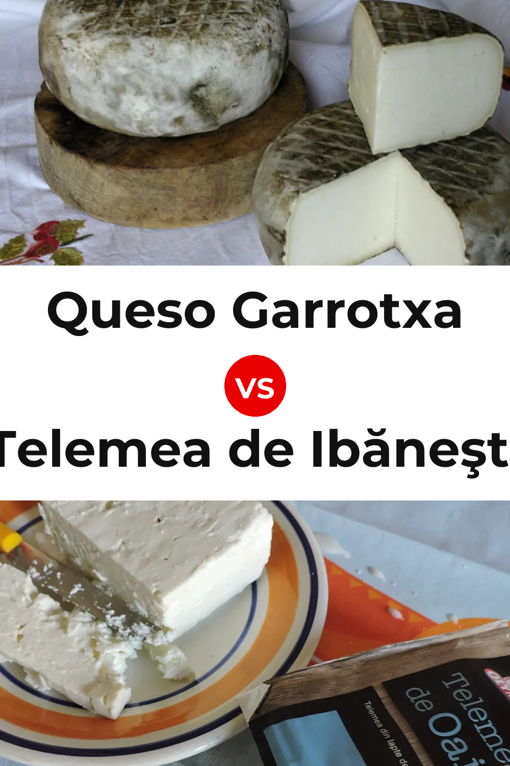 Queso Garrotxa vs Telemea de Ibăneşti Cheese Pinterest comparison
