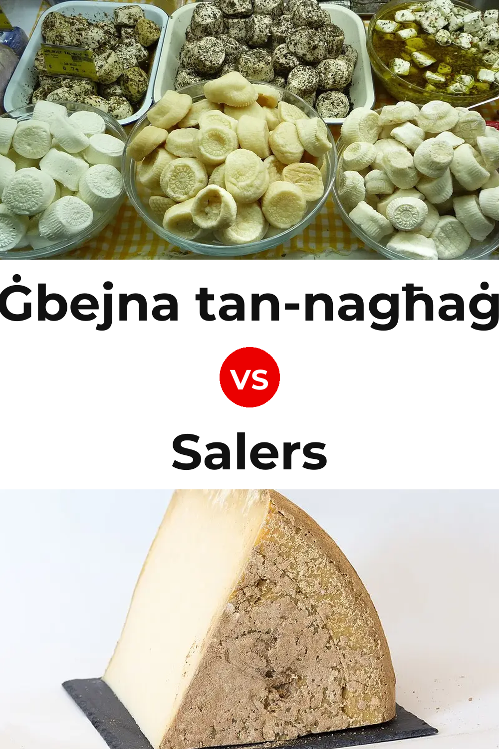 Ġbejna tan-nagħaġ Cheese vs Salers Cheese Pinterest comparison