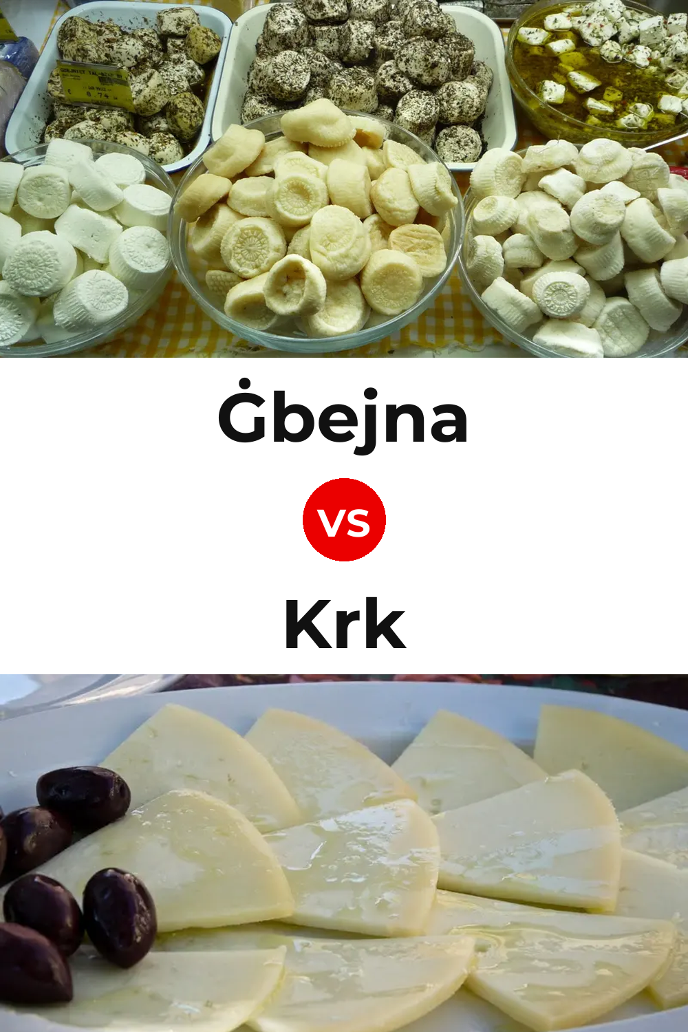 Ġbejna Cheese vs Krk Cheese Pinterest comparison