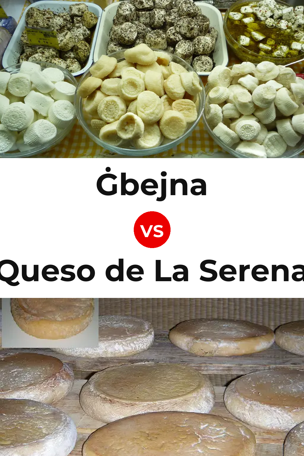 Ġbejna Cheese vs Queso de La Serena Pinterest comparison