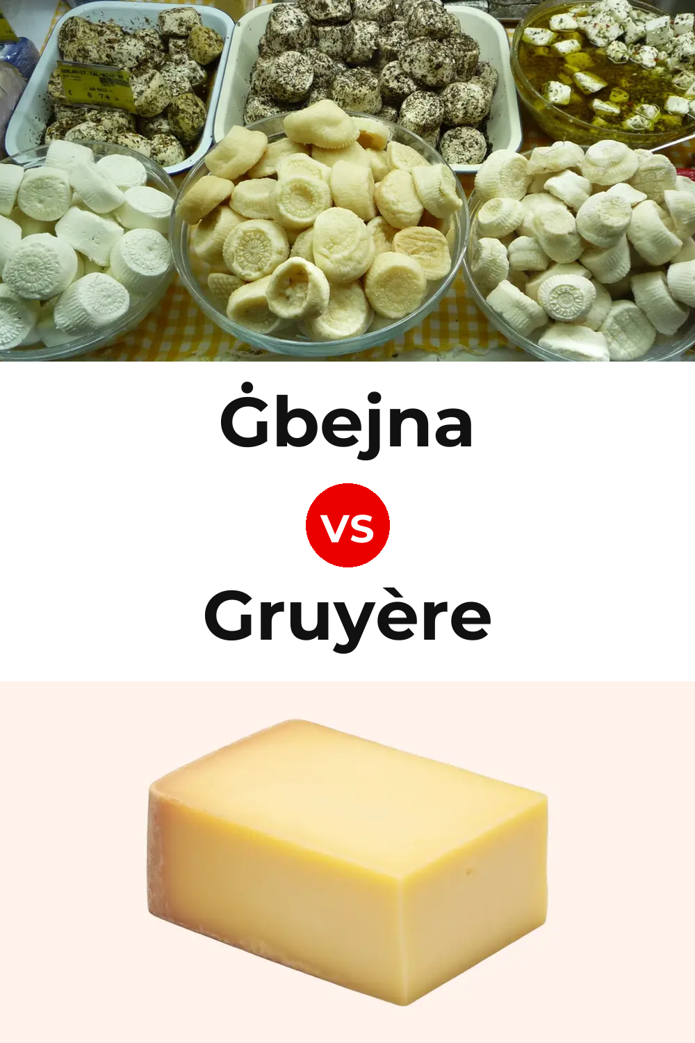Ġbejna Cheese vs Gruyère Cheese Pinterest comparison