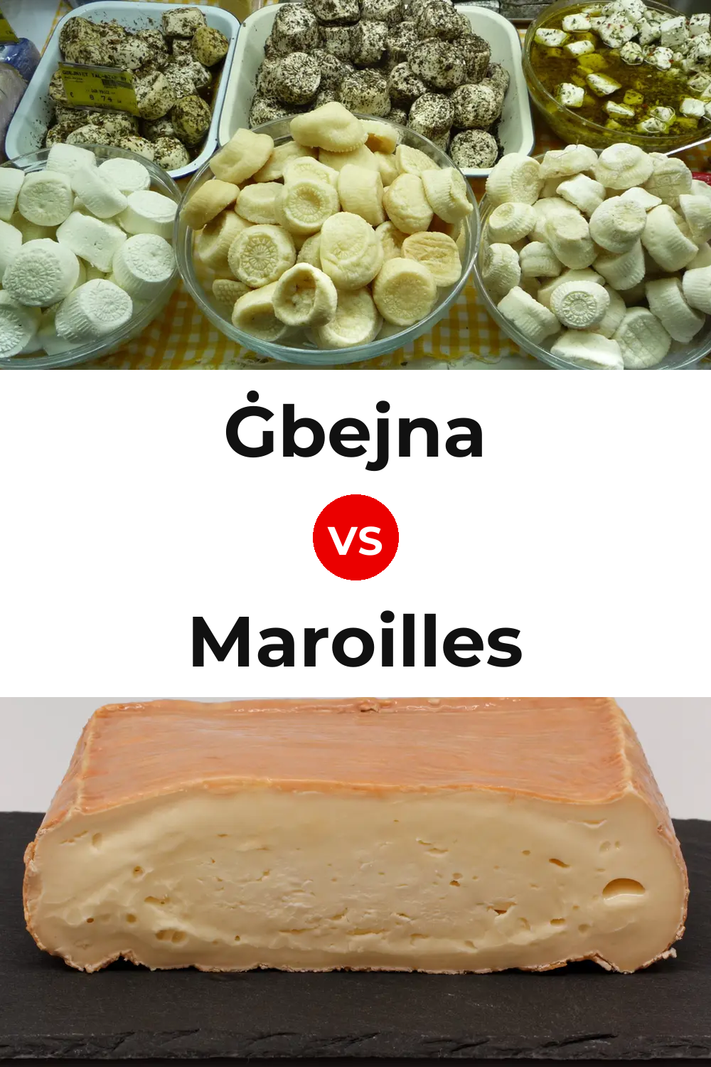 Ġbejna Cheese vs Maroilles Cheese Pinterest comparison