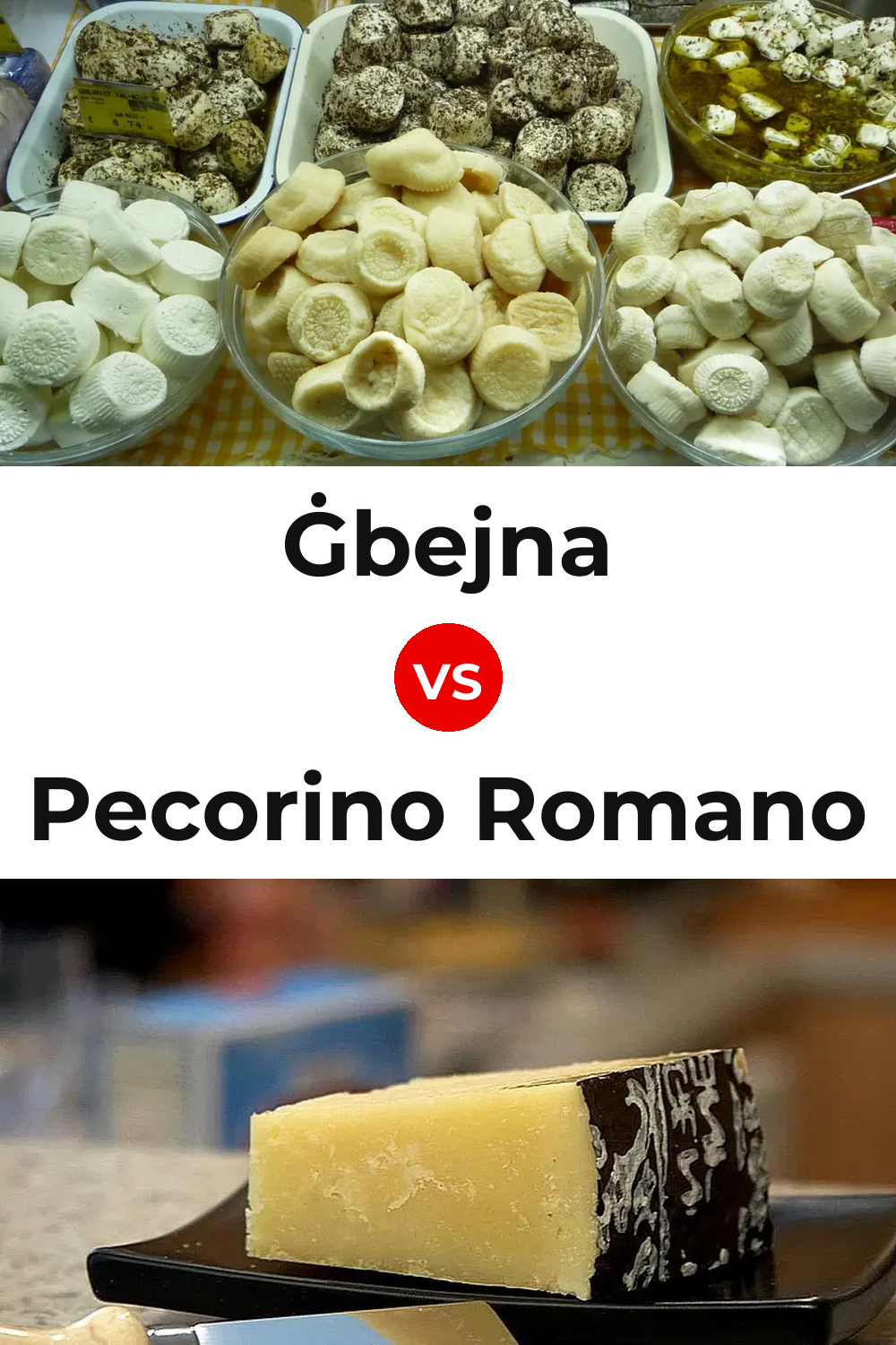 Ġbejna Cheese vs Pecorino Romano Cheese Pinterest comparison