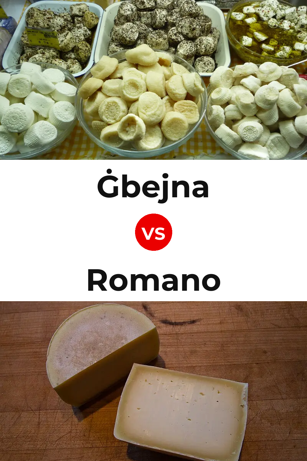 Ġbejna Cheese vs Romano Cheese Pinterest comparison