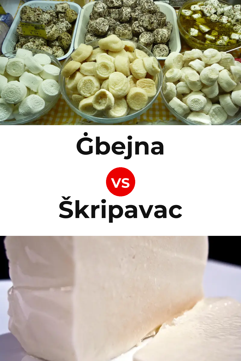 Ġbejna Cheese vs Škripavac Cheese Pinterest comparison